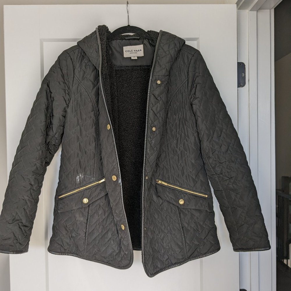 Cole Haan signature size large black jacket warm